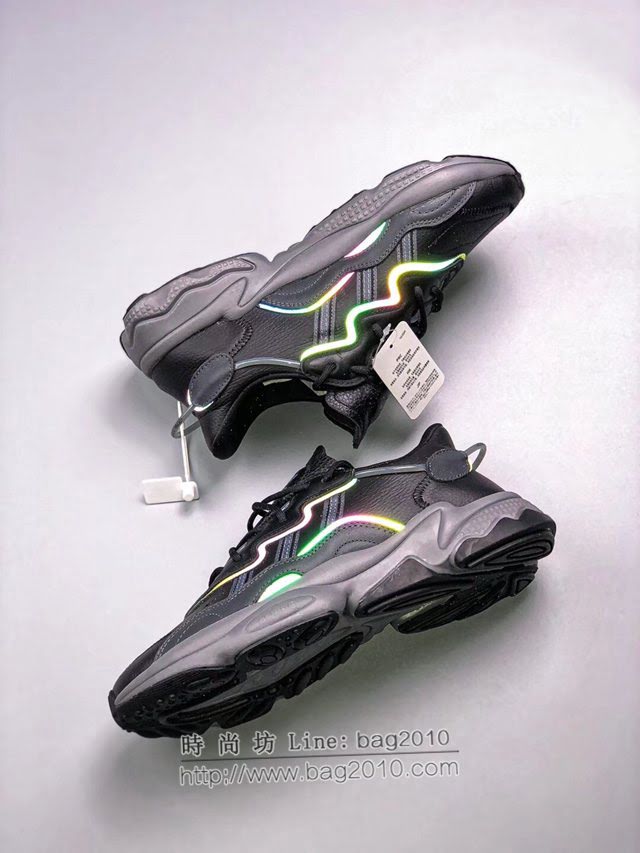 Adidas男女椰子鞋 阿迪達斯皮面椰子水管 Adidas Ozweego Originals Lxcon 2019新款三葉草3M反光復古老爹鞋  xhn1551